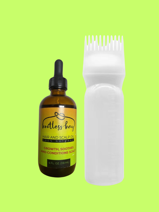 Knotless Kay Hair Growth Oil 4oz + Squeeze comb